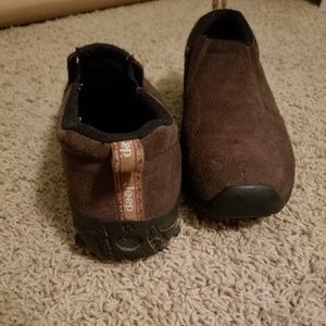 Merrill type boys slip on shoe, brown